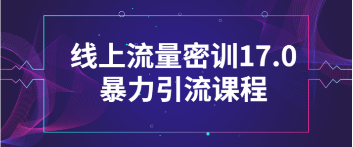 线上流量密训17.0暴力引流课程