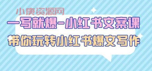 一写就爆-小红书文案课:带你玩转小红收爆文写作(45节课)