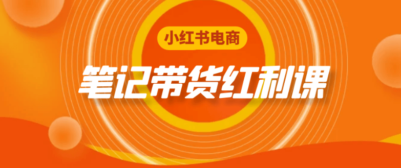 小红书电商笔记带货红利课