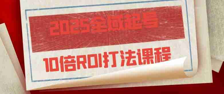 2025全域起号10倍ROI打法课程